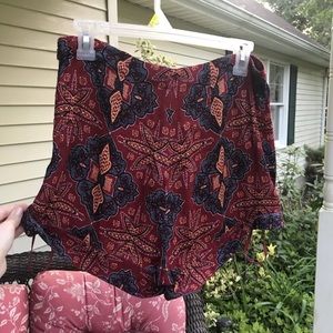 Patterned fabric shorts